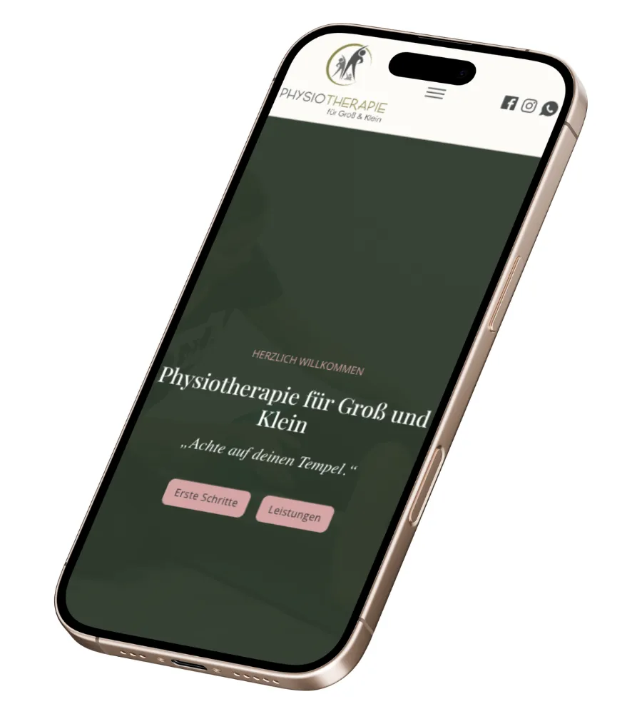 Mockup Physio fuer Gross und Klein